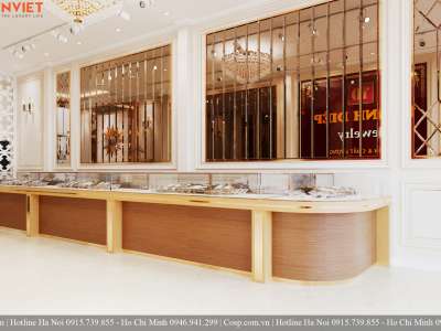 Mẫu tủ vàng rời bằng gỗ Melamine vân gỗ sang trọng