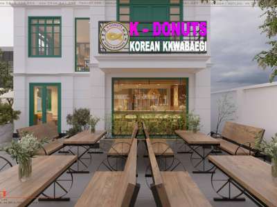 Thiết kế thi công quán café K – Donuts coffee