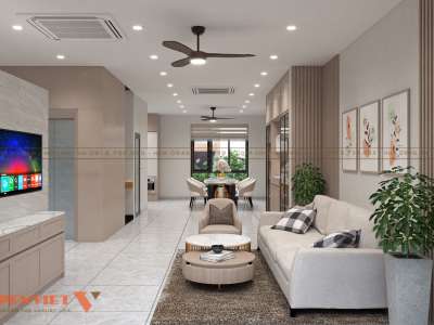 Thiết kế nội thất căn hộ 67m2 của chị Ngọc