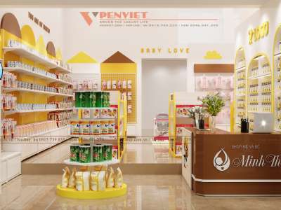Thiết kế thi công shop mẹ và bé Minh Thu
