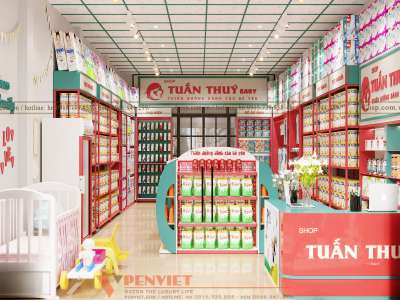 Thiết kế thi công shop mẹ và bé Tuấn Thúy