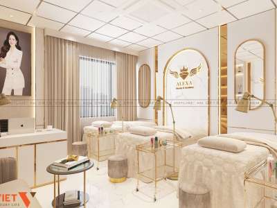 Thiết kế spa phun xăm Alexa 20m2 cao cấp ấn tượng