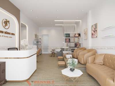 Thiết kế spa mini Thanh Bằng 25m2 sang trọng và chuyên nghiệp