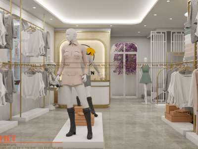 Thiết kế thi công shop thời trang PT Linen