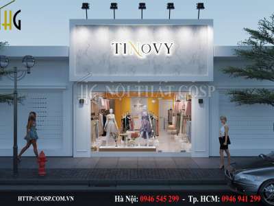 Thiết kế shop thời trang Tinovy tinh tế, thu hút