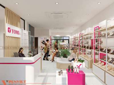 Thiết kế cửa hàng giày Yomi